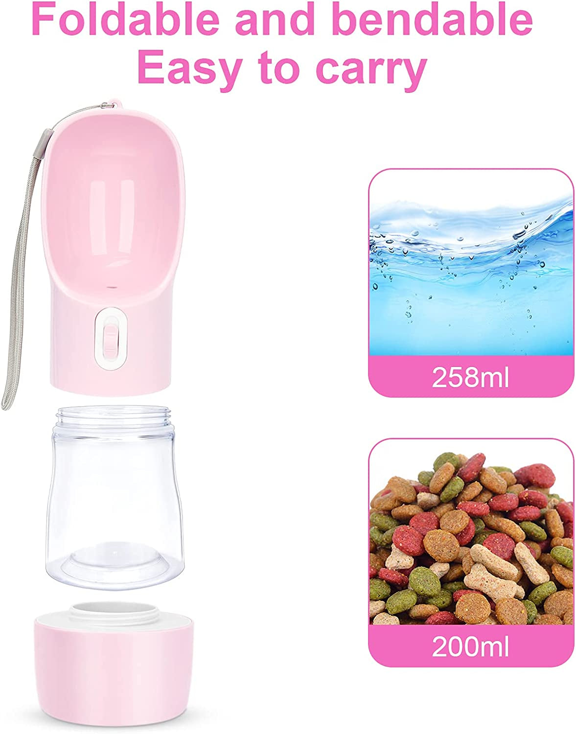 HydroBuddy™ 2-in-1 Portable Dog Water & Food Bottle – Leak-Proof Travel Dispenser