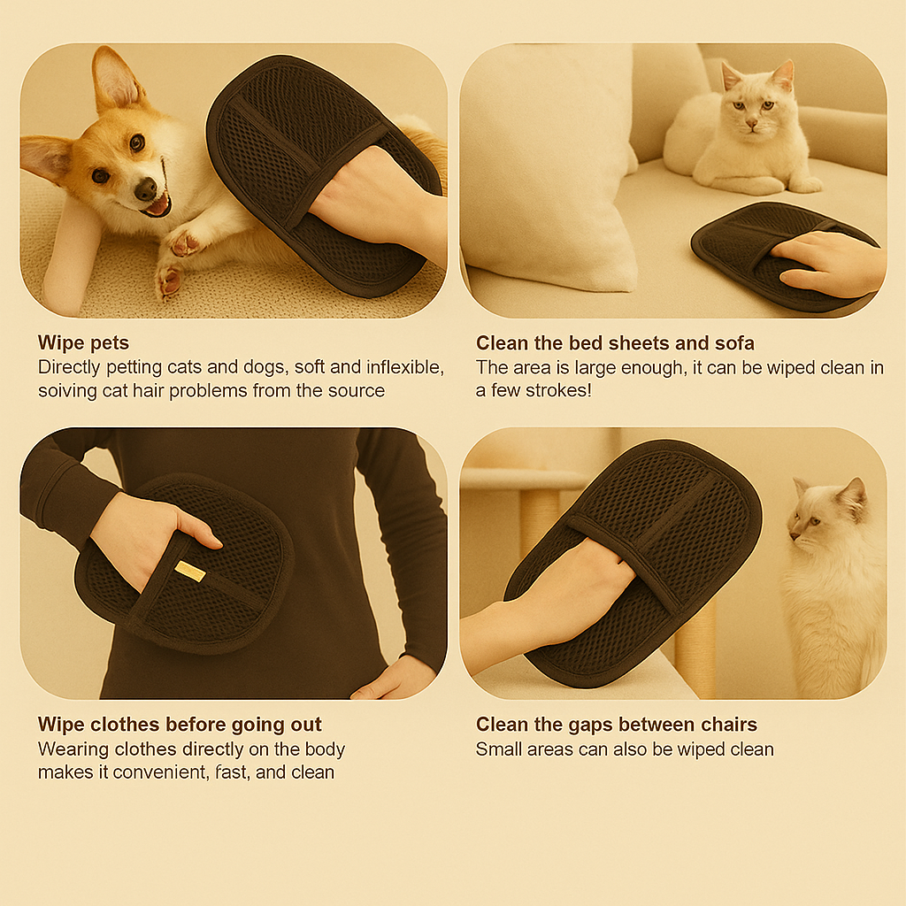 FurSweep™ 2-in-1 Grooming Gloves
