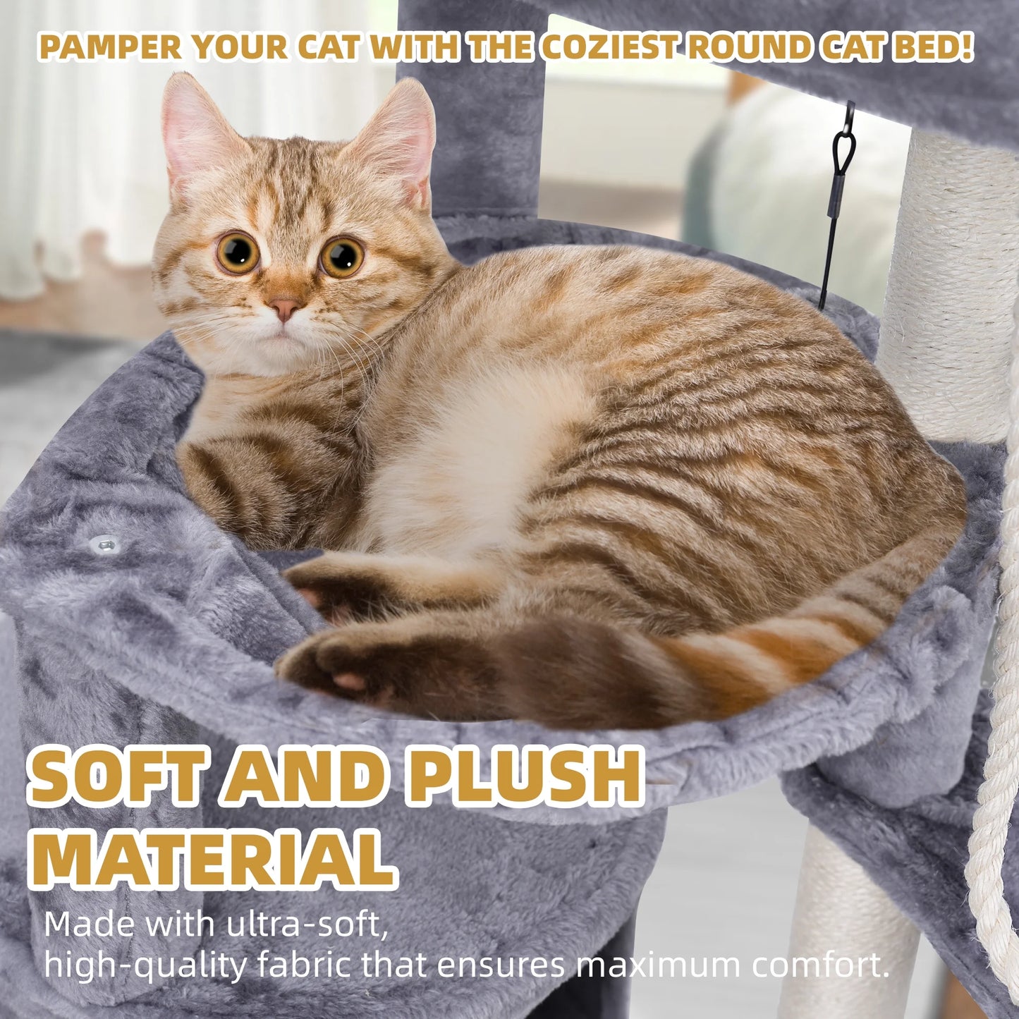 CozyNest™ Plush Donut Cat Bed – Self-Warming, Calming Cushion for Cats & Small Dogs